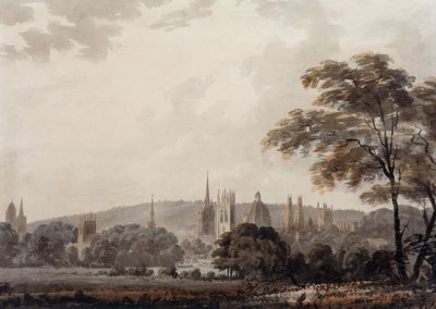 View of the Towers and Spires of Oxford, Oxfordshire by George Bulteer Fisher