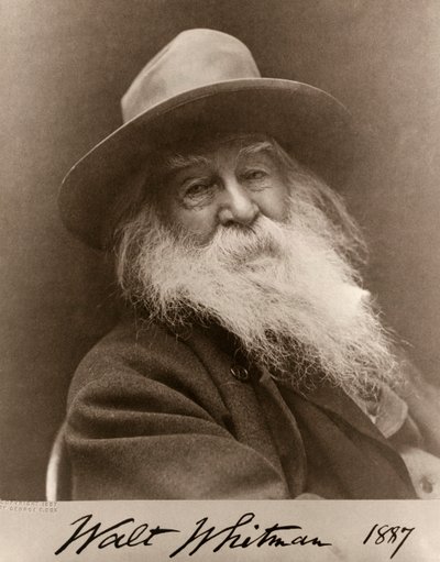 Portrait of Walt Whitman in 1887 by George C. Cox