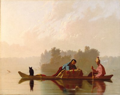Fur Traders Descending the Missouri by George Caleb Bingham
