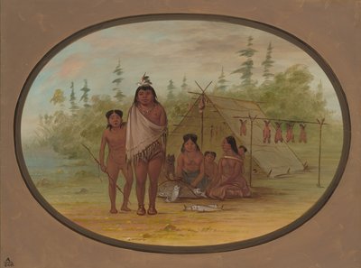 A Flathead Chief with His Family, 18551869 by George Catlin