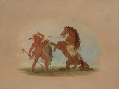 A Pawnee Warrior Sacrificing His Favorite Horse by George Catlin