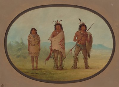 A Yuma Chief, His Daughter, and a Warrior, 1855-1869 by George Catlin