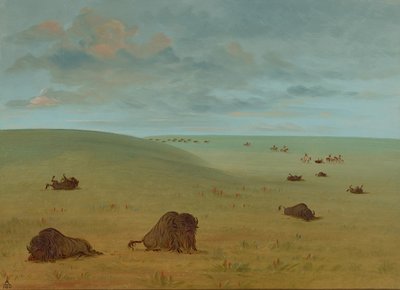 After the Buffalo Chase - Sioux, 1861-1869 by George Catlin