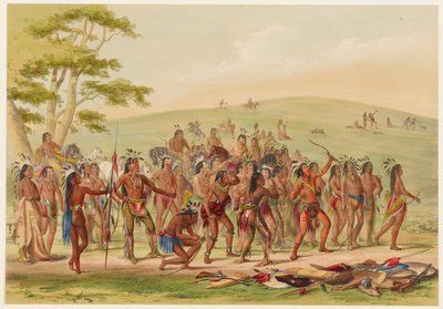 Archery of the Mandans by George Catlin