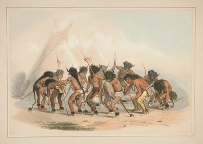 Buffalo Dance, plate 8 from the North American Indian Portfolio by George Catlin