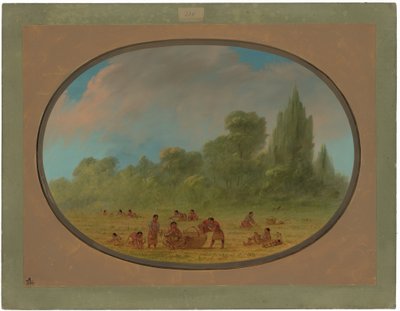 Caddoe Indians Gathering Wild Strawberries by George Catlin
