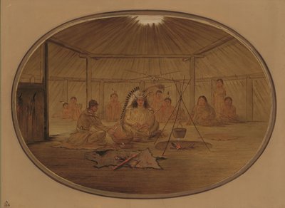 Catlin Feasted by the Mandan Chief, 1861-1869 by George Catlin
