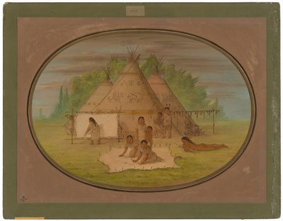 Cheyenne Village by George Catlin