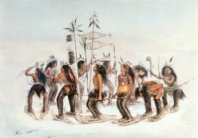 Chippewa Snowshoe Dance by George Catlin