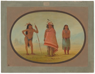 Cochimtee Chief, His Wife, and a Warrior by George Catlin