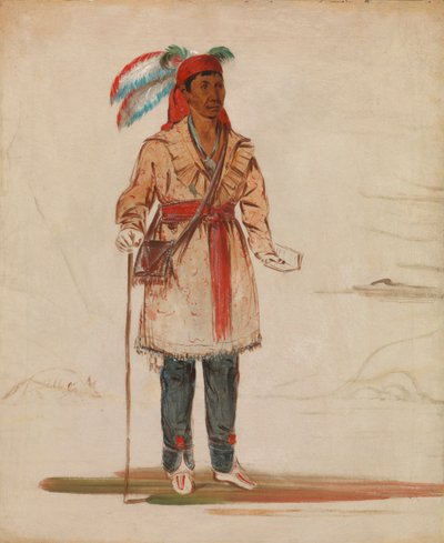 Ee-tów-o-kaum, Both Sides of the River, Chief of the Tribe by George Catlin