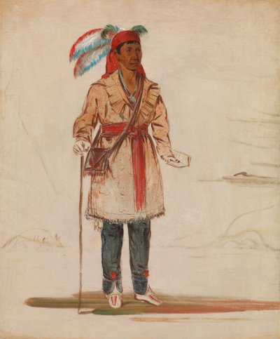 Ee-tów-o-kaum, Both Sides of the River, Chief of the Tribe by George Catlin