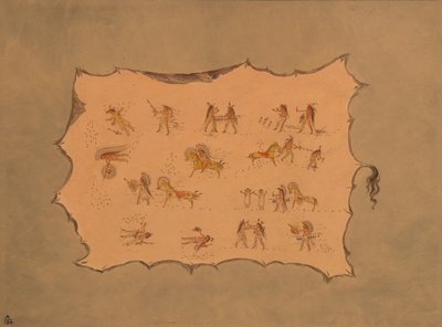 Facsimile of the Robe of Mah-to-toh-pa - Mandan by George Catlin