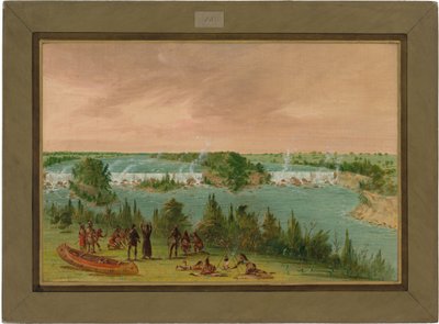 Father Hennepin and Companions at the Falls of St. Anthony. May 1, 1680 by George Catlin