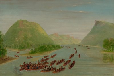 Father Hennepin and Two Companions Made Prisoners by the Sioux by George Catlin