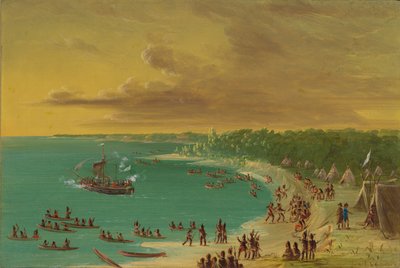 First Sailing of the Griffin on Lake Erie. August 7, 1679, 1847-1848 by George Catlin