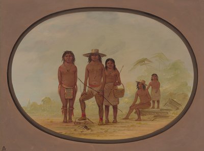 Five Maya Indians by George Catlin