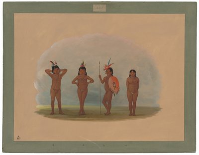 Four Zurumati Children by George Catlin