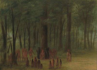 Funeral of Black Hawk - Saukie by George Catlin