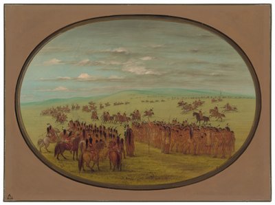 Horse Racing - Minatarrees by George Catlin