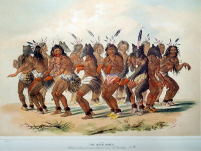 Bear Dance, Ritual of a Tribe of Red Skin (Illustration) by George Catlin