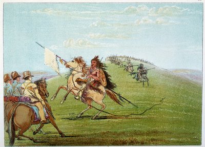 Indians of America: Indians commanded against the army. Illustration by George Catlin by George Catlin