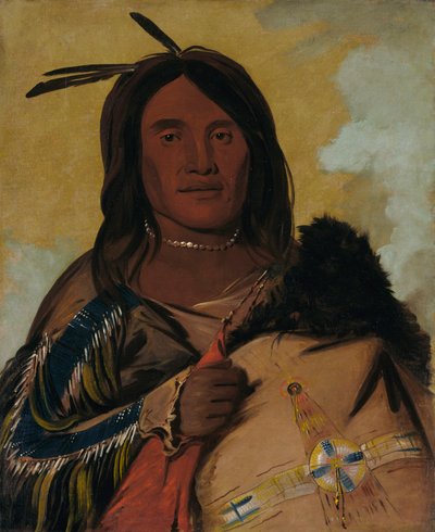 Ka-pés-ka-da, Shell Man, an Oglala Brave, 1832 by George Catlin
