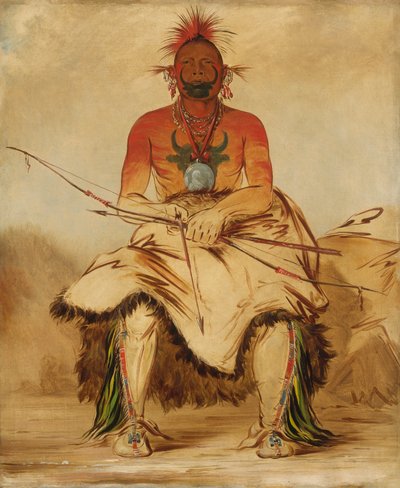 La-dóo-ke-a, Buffalo Bull, a Grand Pawnee Warrior by George Catlin