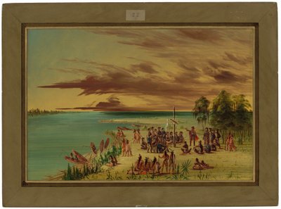 La Salle Claiming Louisiana for France, April 9, 1682 by George Catlin