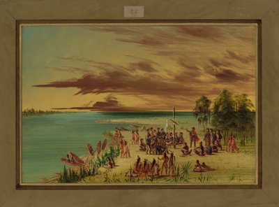 La Salle Claiming Louisiana for France, April 9th 1682 by George Catlin
