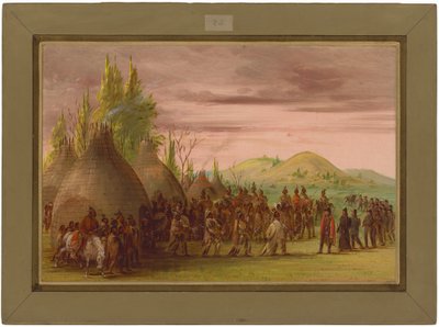 La Salle Received in the Village of the Cenis Indians, May 6, 1686 by George Catlin