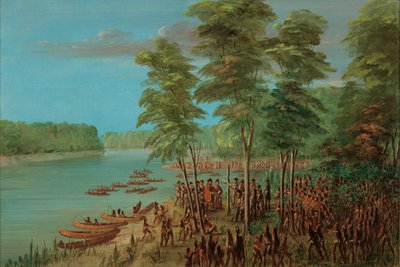 La Salle Taking Possession of the Land at the Mouth of the Arkansas by George Catlin