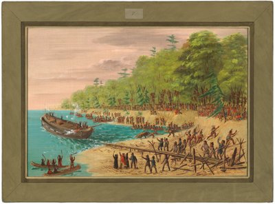Launching of the Griffin, July 1679 by George Catlin