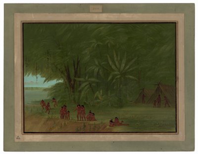 Mauhees Encampment by George Catlin