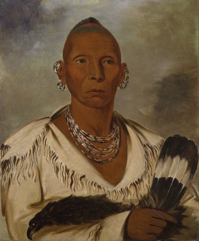 Múk-a-tah-mish-o-káh-kaik, Black Hawk, Prominent Sac Chief, 1832 by George Catlin