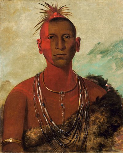 Náh-se-ús-kuk, Whirling Thunder, Eldest Son of Black Hawk by George Catlin