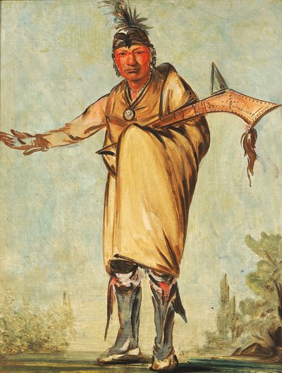 Náw-káw, Wood, Former Chief of the Tribe by George Catlin