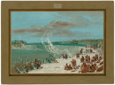 Portage Around the Falls of Niagara at Table Rock by George Catlin
