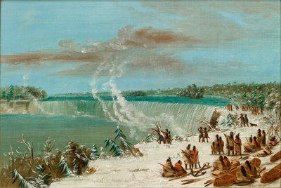 Portage Around the Falls of Niagara at Table Rock by George Catlin