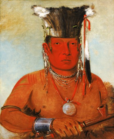Sháw-da-mon-née, There He Goes, a Brave, 1832 by George Catlin