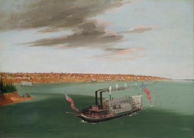 St. Louis from the River Below, 1832-1833 by George Catlin