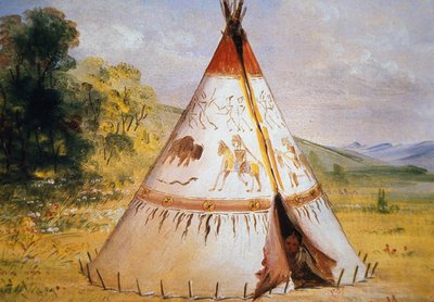 Teepee of the Crow Tribe, c.1850 by George Catlin