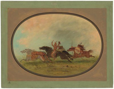 The Scalper Scalped - Pawnees and Cheyennes by George Catlin