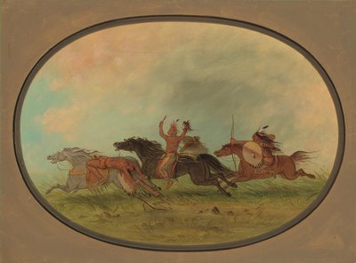 The Scalper Scalped - Pawnees and Cheyennes by George Catlin