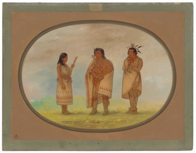 Three Potowotomie Indians by George Catlin