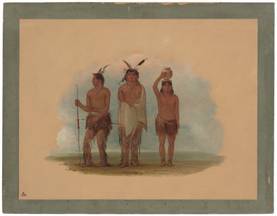 Three Walla Walla Indians by George Catlin