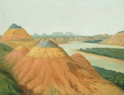 View in the Big Bend of the Upper Missouri, 1832 by George Catlin