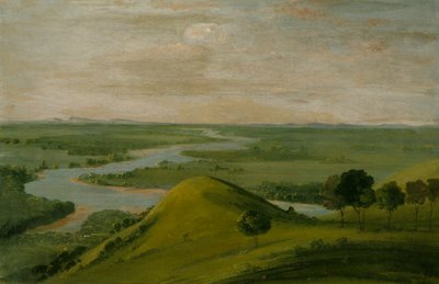 View of the Junction of the Red River and the False Washita, in Texas, 1834-1835 by George Catlin