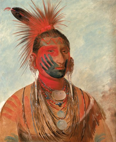 Wash-ka-mon-ya, Fast Dancer, a Warrior by George Catlin
