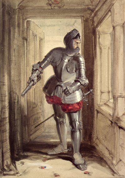 Hamilton of Bothwellhaugh About to Shoot the Regent Murray by George Cattermole